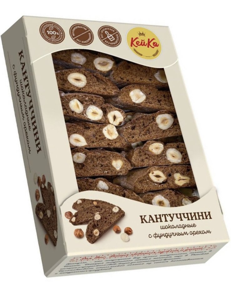  Кей Ко Кантуччини шоколадные с фундучным орехом, 200г  в Заинске